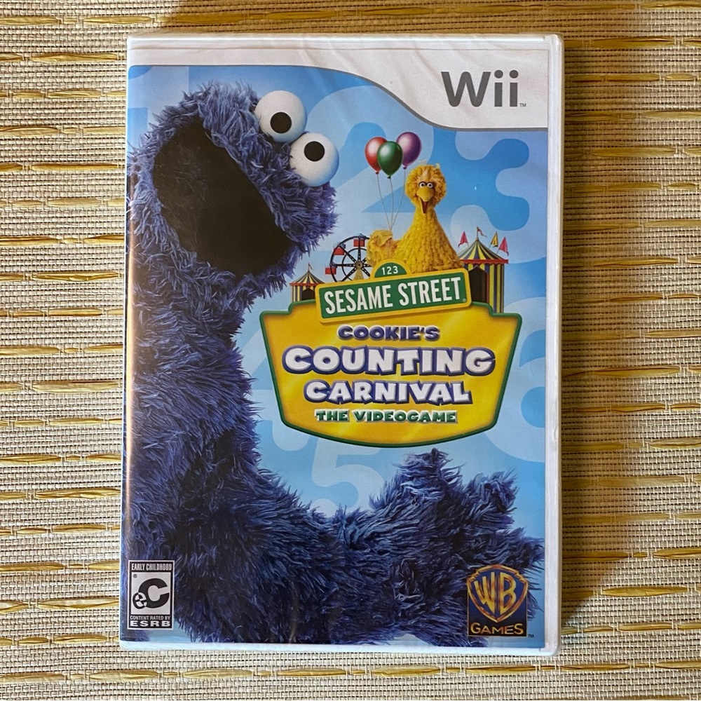 New/unopened Wii Game Cookie Monster Counting Carnival Educational Game